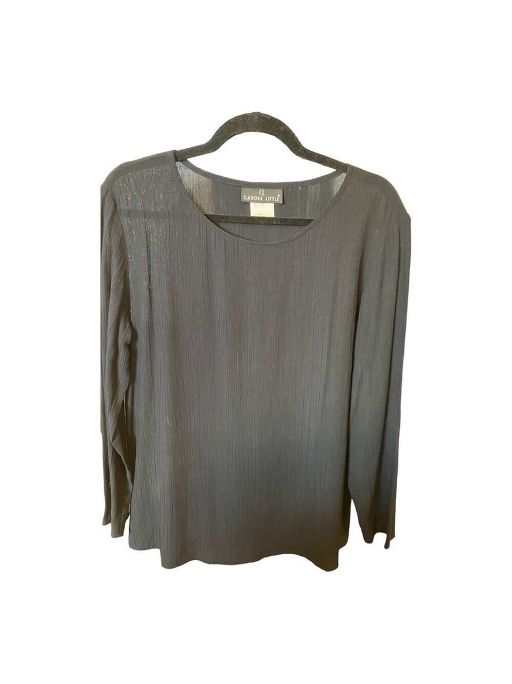 CAROLE Little Loose Top Rayon Sheer Scoop Dry Clean Size 4 Made USA Vintage